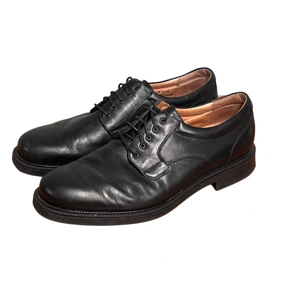 Bostonian Strada Italian Made Black Leather Oxford Dress Shoe Sz 13